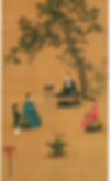 Appreciating Musical Instrument Qin (Ting Qin Tu), Painted By Emperor Huizong of Song