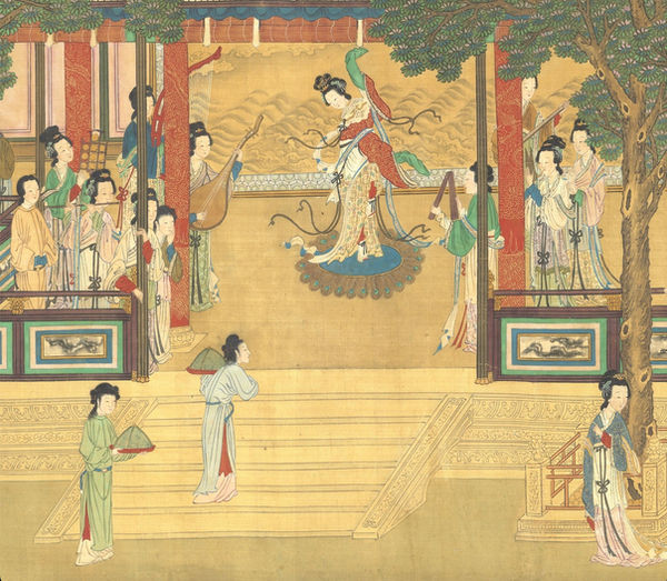 Chinese figures painting of happy gathering