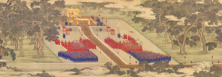 Part of Painting "Yongzheng Ji Xian Nong Tan Tu", About Yongzheng Emperor Worshiping the Deities of Agriculture 2