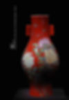 Coral Red Glazed Porcelain Vase With Peony Patterns of the Qing Dynasty (1636 — 1912) 