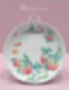 Fencai Porcelain Plate Produced During Qianlong Emperor's Reign (1736 — 1796) With Peach and Bat Patterns