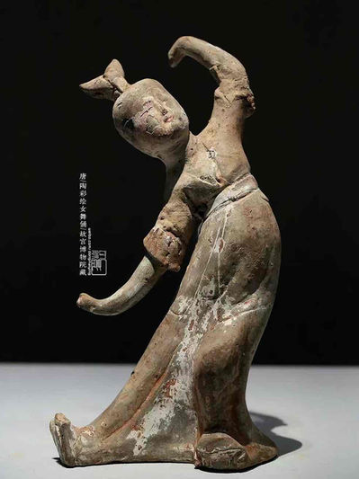 Painted Pottery Dancer Figurine of the Tang Dynasty (618 — 907)
