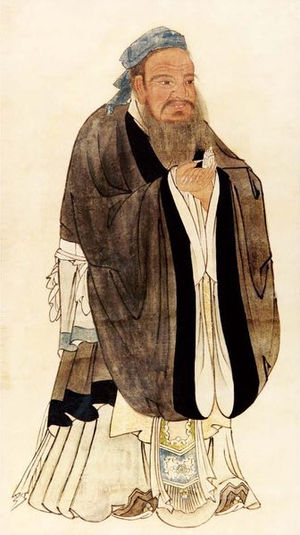 Portrait of Confucius, By Artist Qiu Ying (about 1497 — 1552).