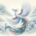 Honghu the White Chinese Phoenix Fenghuang