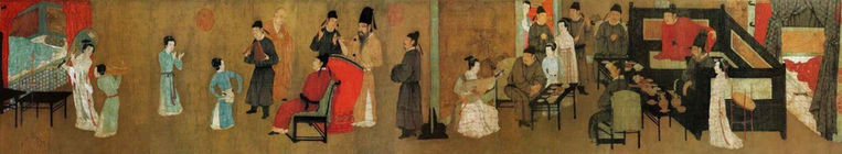 Night Revels of Han Xizai (Part Two), by Artist Gu Hongzhong of the Five Dynasties and Ten Kingdoms