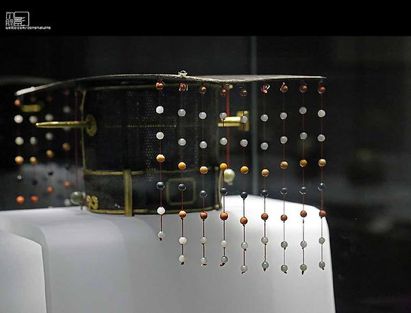 Jade Pendants on Royal Nine-tasselled Crown (Jiu Liu Mian) of Prince Zhu Tan, the Tenth Son of Emperor Zhu Yuanzhang